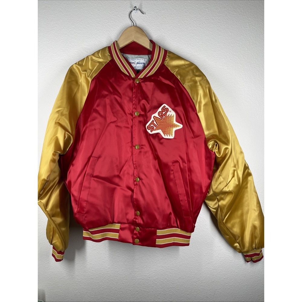 Vintage 80s Philadelphia Stars USFL Swingster Satin Bomber Snap Jacket Sz L